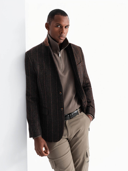 Ombre Clothing Elegantna muška strukturirana pletena jakna Ombre Clothing