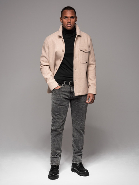 Ombre Clothing Muške traperice STRAIGHT LEG - crne V1 OM-PADP-0133 Ombre odjeća