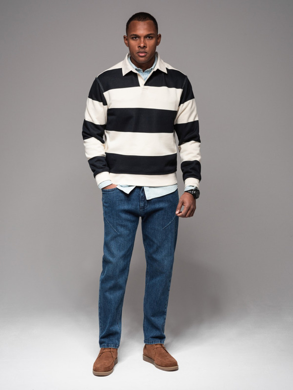 Ombre Clothing Muške traperice STRAIGHT LEG - crne V1 OM-PADP-0133 Ombre odjeća