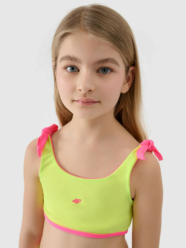 4F Dvodijelni kupaći kostim za djevojčice 4F - zeleno/ružičasto