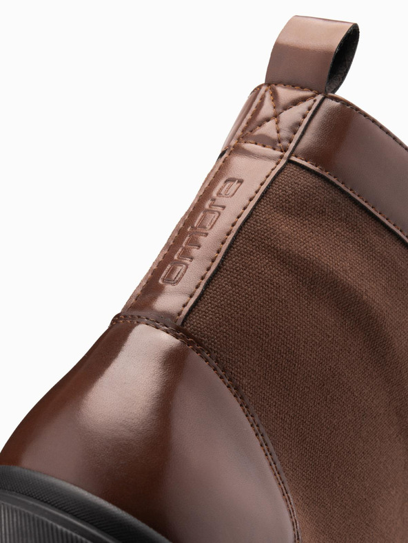 Ombre Clothing Muške visoke čizme od kombiniranih materijala smeđe Ombre Clothing