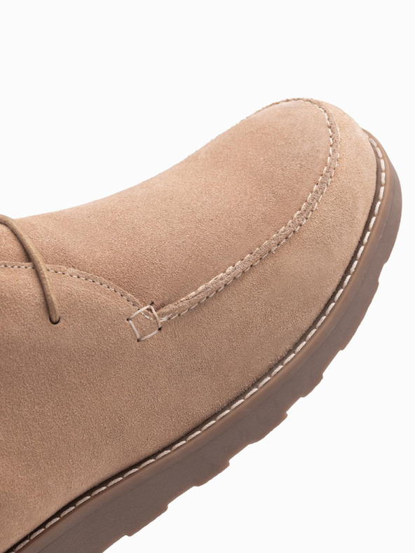 Ombre Clothing Muške gležnjače od brušene kože s grubim potplatom bež Ombre Clothing