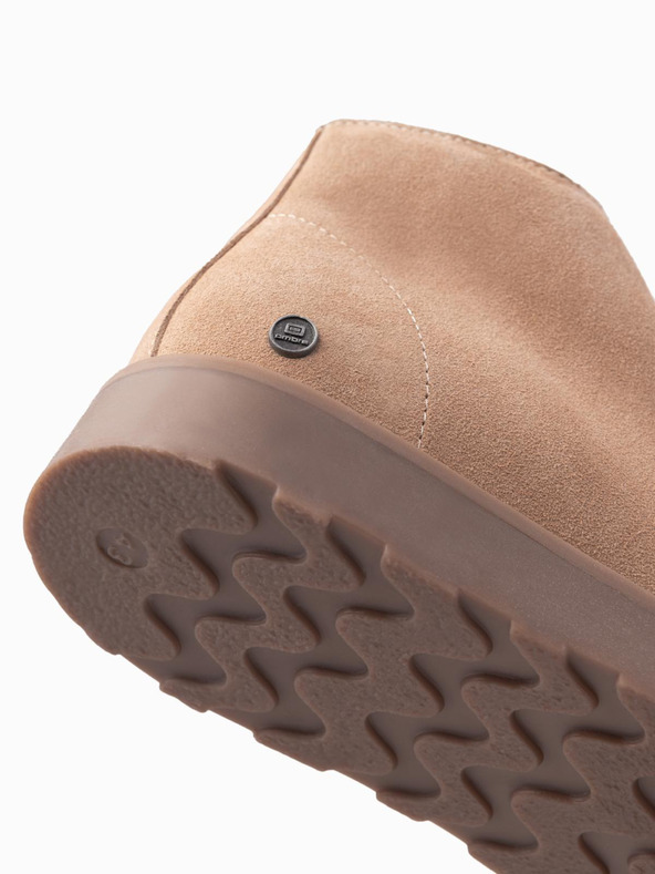 Ombre Clothing Muške gležnjače od brušene kože s grubim potplatom bež Ombre Clothing