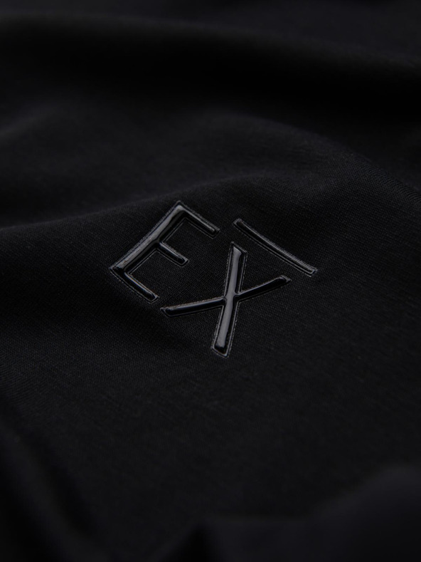 Ombre Clothing Muška majica kratkih rukava SLIM FIT s V-izrezom, elastinom i printom crna Ombre odjeća