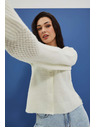 Moodo Bijeli ženski kardigan Moodo