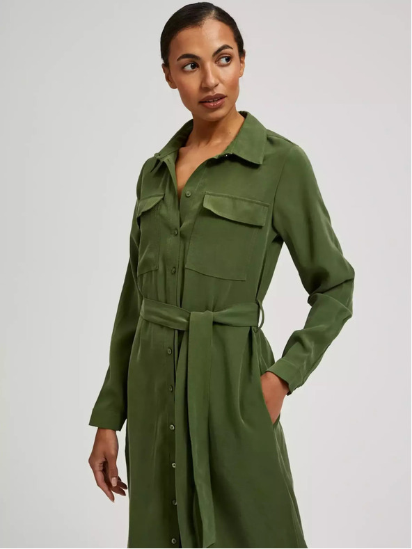 Moodo Moodo kaki haljina dugih rukava