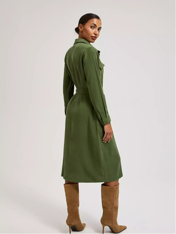 Moodo Moodo kaki haljina dugih rukava