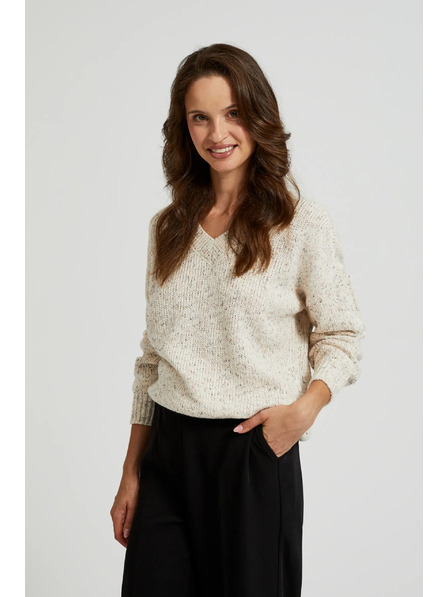 Moodo Moodo bež ženski džemper