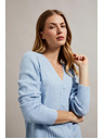 Moodo Svijetloplavi ženski kardigan Moodo