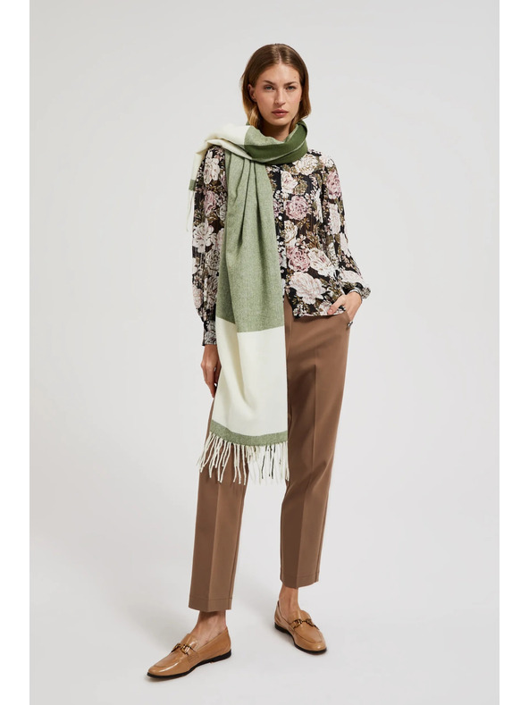 Moodo Bijelo-zeleni Moodo ženski šal