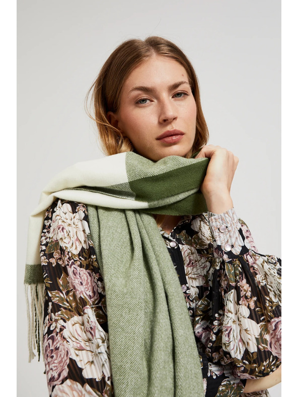 Moodo Bijelo-zeleni Moodo ženski šal