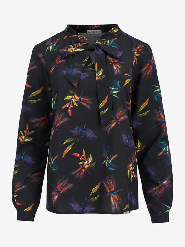 numoco Tamnoplava ženska bluza s uzorkom i Numoco tkanjem