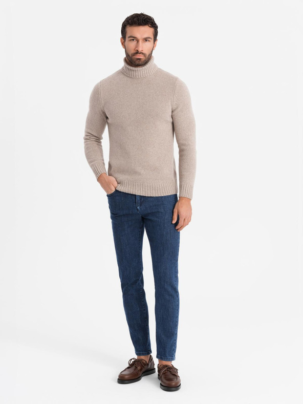 Ombre Clothing Muške klasične isprane traperice REGULAR FIT plava Ombre odjeća