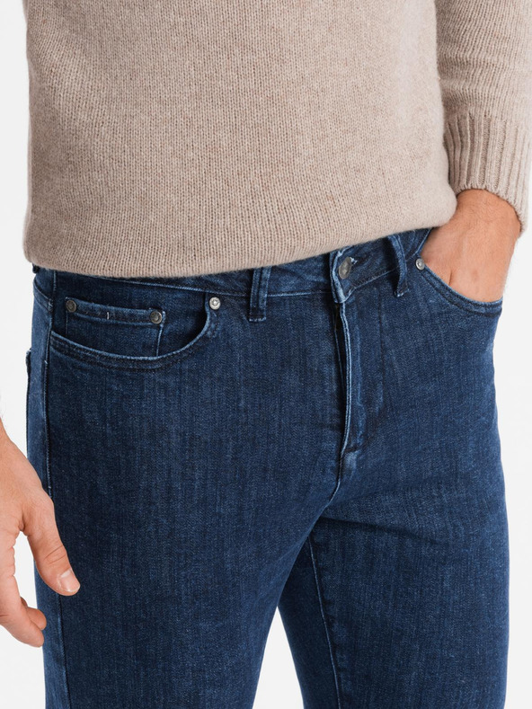 Ombre Clothing Muške klasične isprane traperice REGULAR FIT plava Ombre odjeća