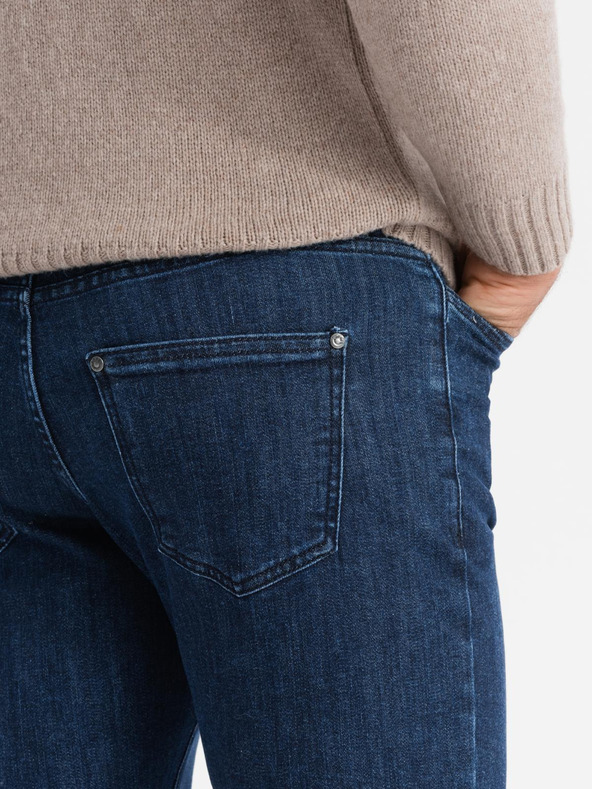 Ombre Clothing Muške klasične isprane traperice REGULAR FIT plava Ombre odjeća