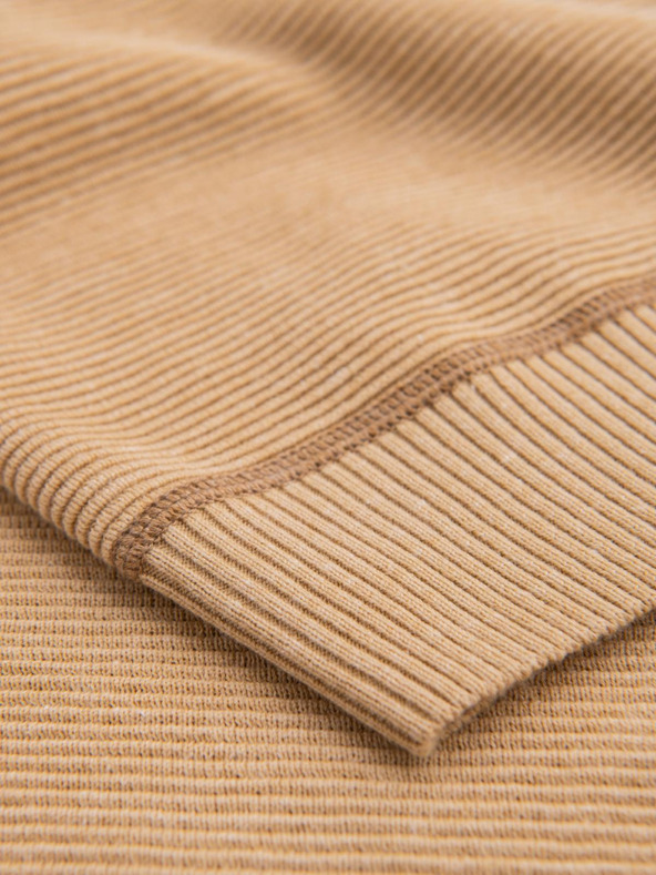 Ombre Clothing Muški pleteni pulover RELAXED FIT s bež Ombre Clothing uzorkom