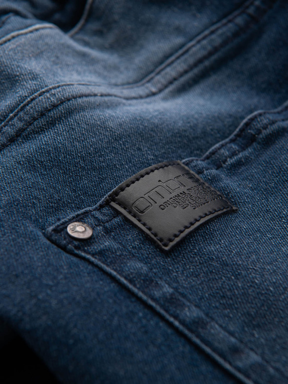 Ombre Clothing Muške JOGGERS hlače s kargo džepovima na patentni zatvarač plava Ombre odjeća