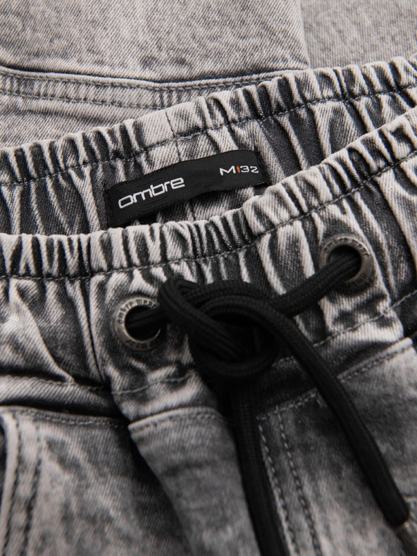 Ombre Clothing Muške JOGGERS hlače s kargo džepovima na patentni zatvarač siva Ombre odjeća