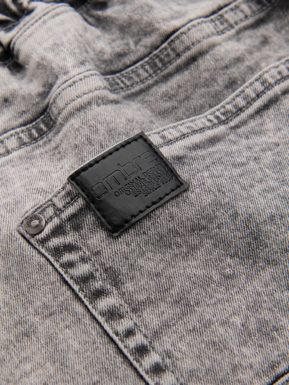 Ombre Clothing Muške JOGGERS hlače s kargo džepovima na patentni zatvarač siva Ombre odjeća