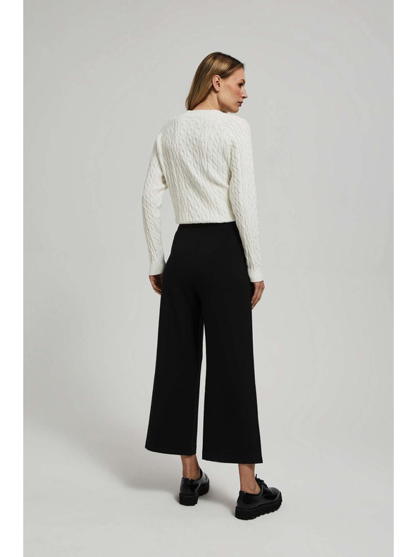 Moodo Crne ženske hlače Moodo