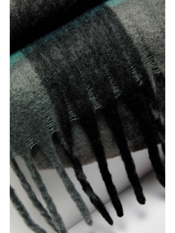 Moodo Ženski plavo-sivi Moodo karirani šal