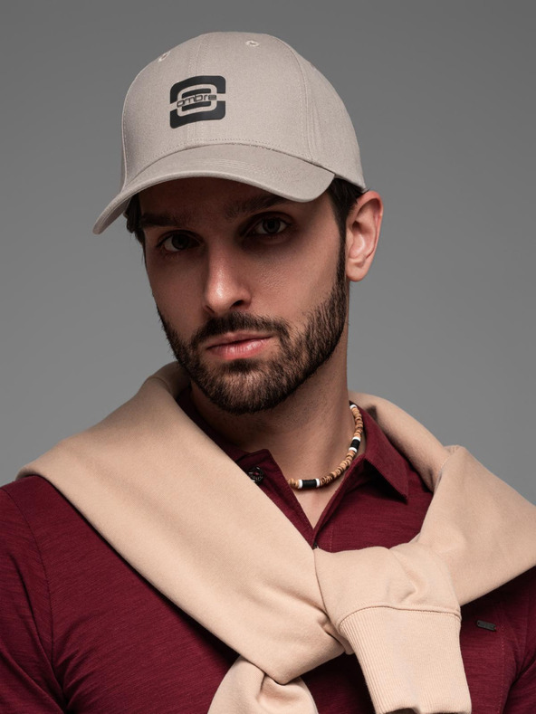 Ombre Clothing Siva Ombre odjeća, muška bejzbolska kapa s logotipom