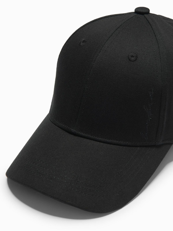 Ombre Clothing Muška kapa sa šiltom i ukrasnim vezom crna Ombre odjeća