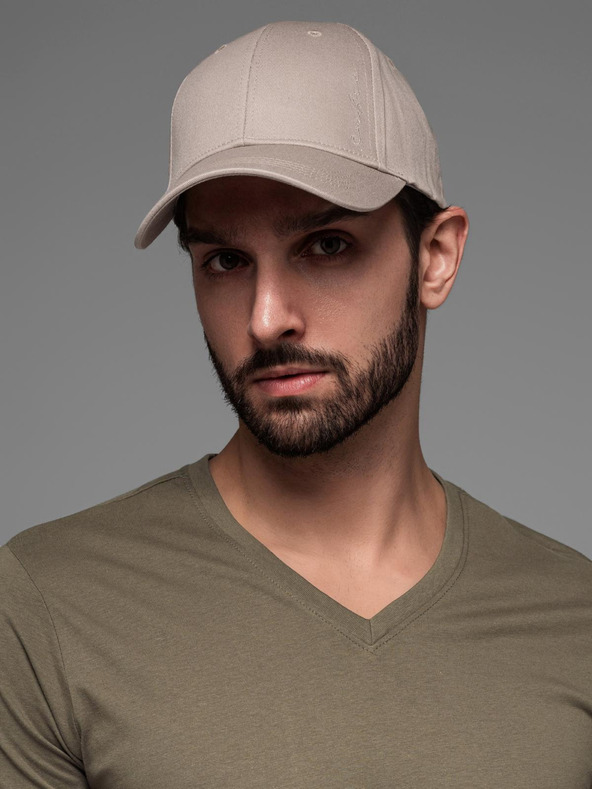 Ombre Clothing Muška bejzbolska kapa s ukrasnim vezom bež Ombre odjeća