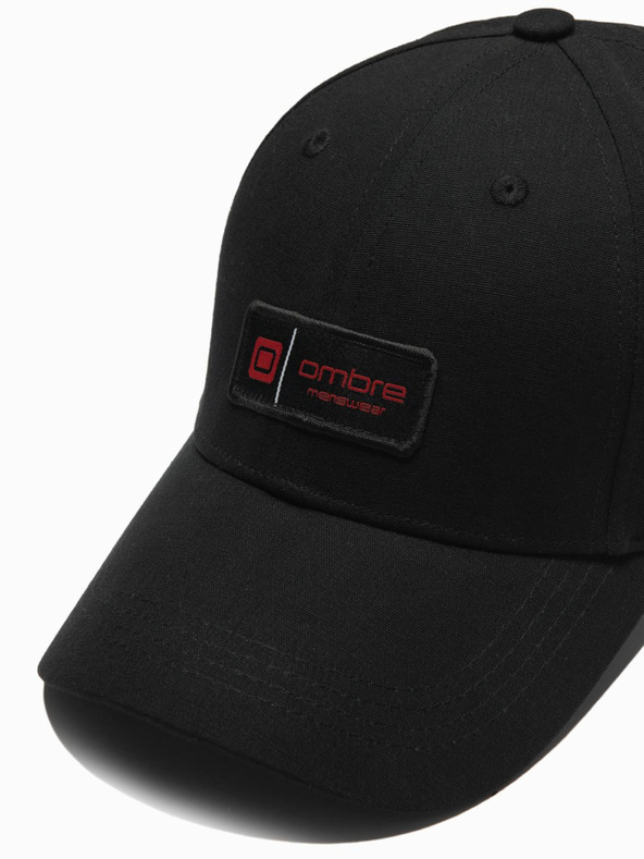 Ombre Clothing Muška kapa s krpom crna Ombre odjeća