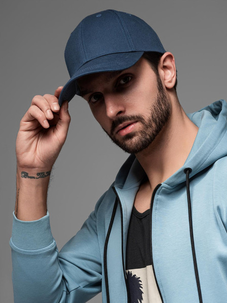 Ombre Clothing Muška obična kapa plava Ombre odjeća