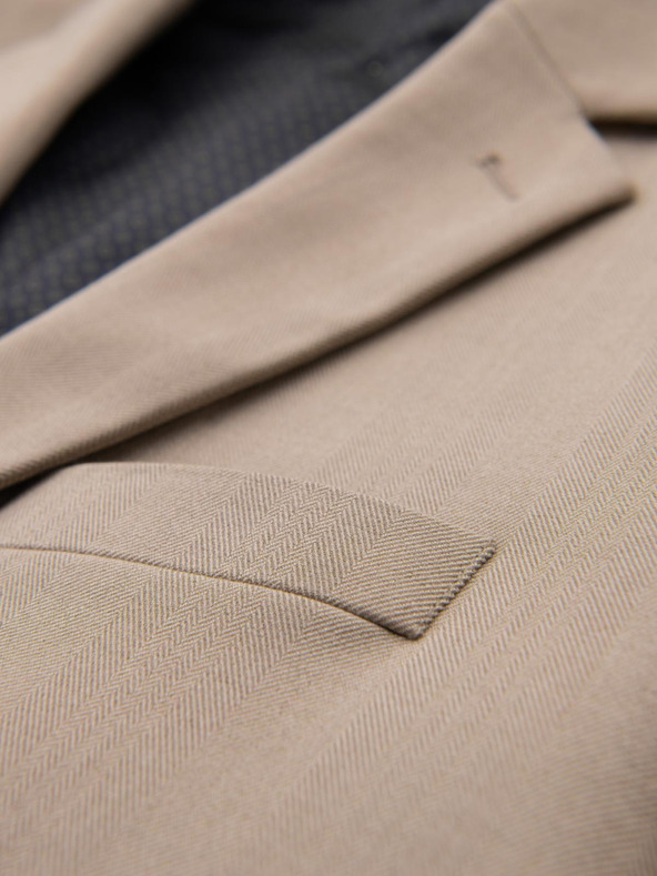 Ombre Clothing Elegantna muška bež jakna od mješavine vune Ombre Clothing