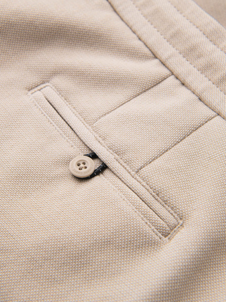 Ombre Clothing Muška pamučna trenirka BASIC bež Ombre Clothing