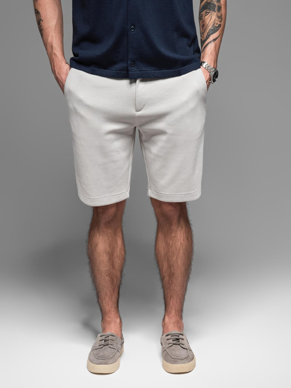 Ombre Clothing Muška pamučna trenirka BASIC siva Ombre odjeća