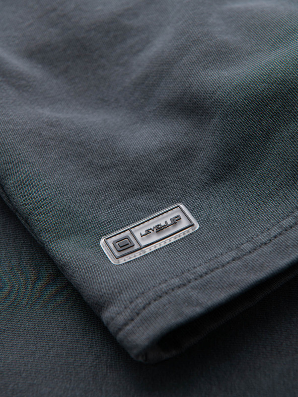 Ombre Clothing Muška pamučna trenirka BASIC siva Ombre odjeća