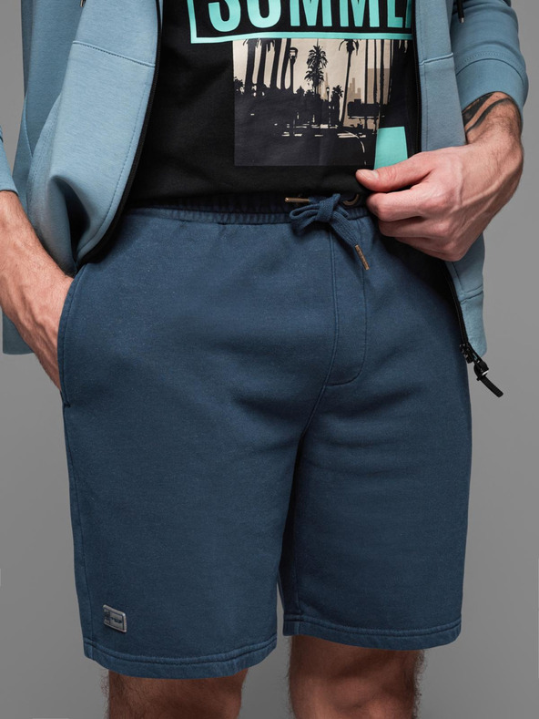 Ombre Clothing Muška pamučna trenirka BASIC plava Ombre Clothing