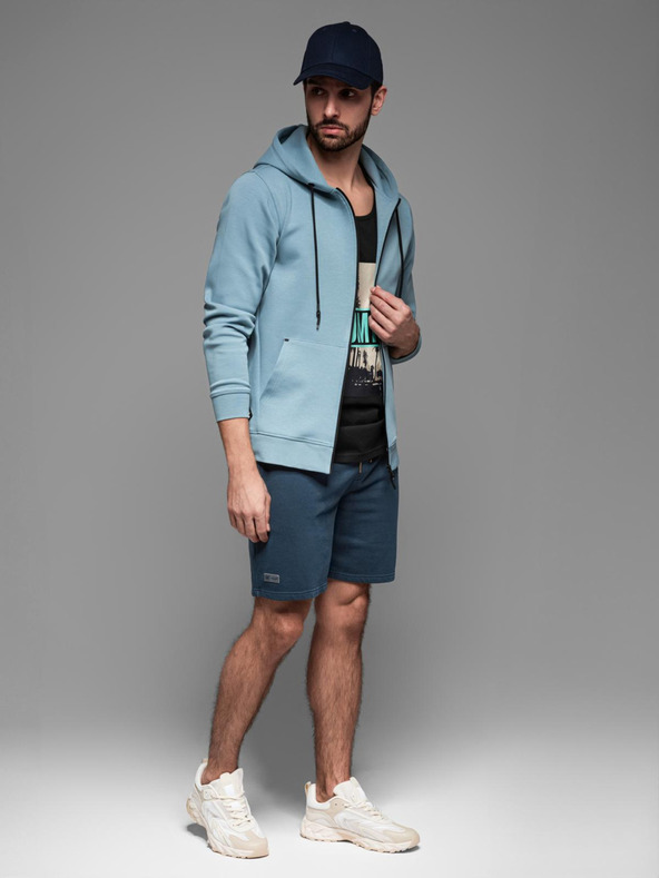 Ombre Clothing Muška pamučna trenirka BASIC plava Ombre Clothing