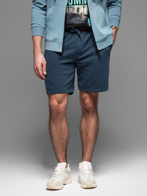 Ombre Clothing Muška pamučna trenirka BASIC plava Ombre Clothing