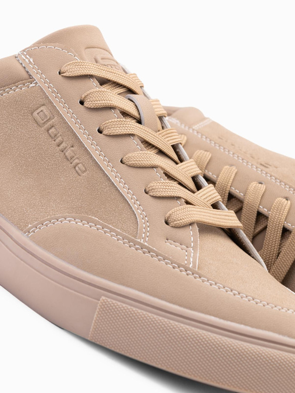 Ombre Clothing Muške jednobojne cipele u streetwear stilu beige Ombre Clothing