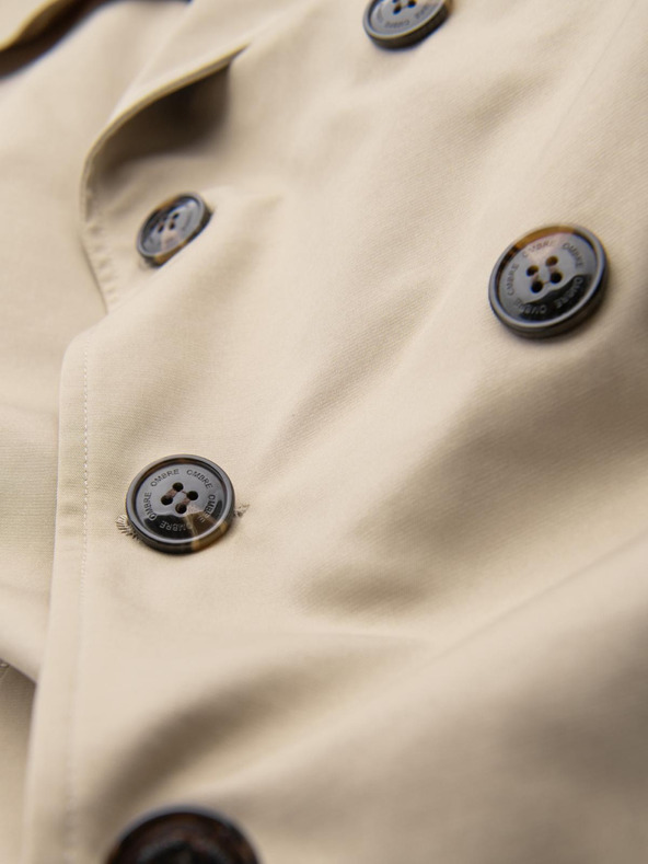 Ombre Clothing Elegantan muški kaput SLIM FIT s remenom bež Ombre Clothing