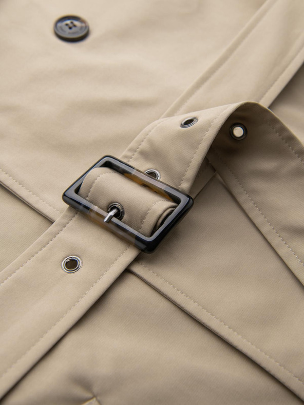 Ombre Clothing Elegantan muški kaput SLIM FIT s remenom bež Ombre Clothing