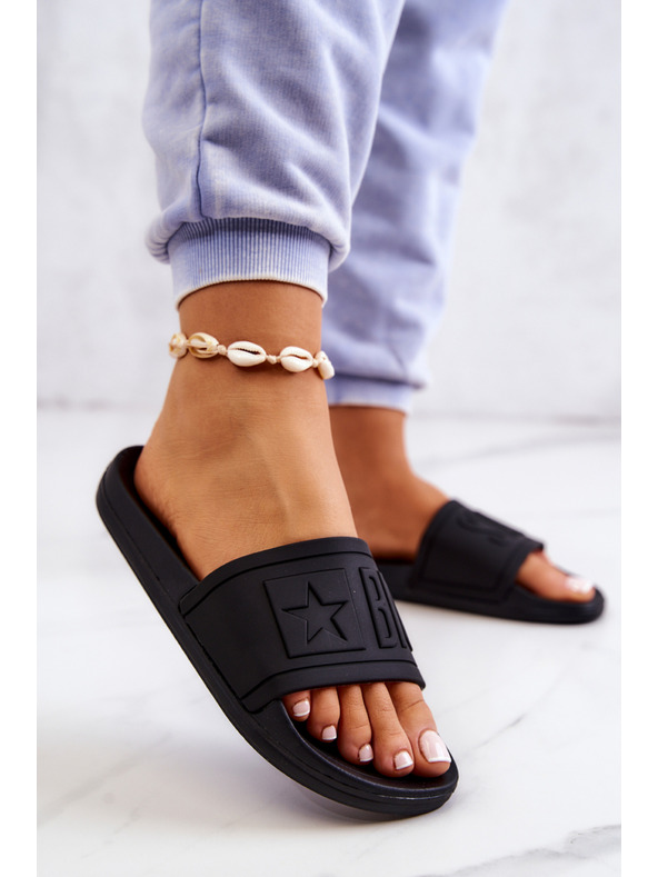 BIG STAR SHOES Modne ženske papuče Big Star - crne