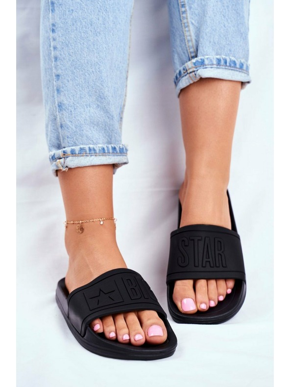 BIG STAR SHOES Modne ženske papuče Big Star - crne