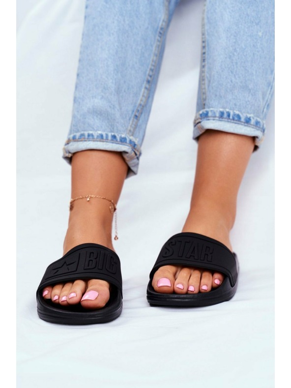 BIG STAR SHOES Modne ženske papuče Big Star - crne