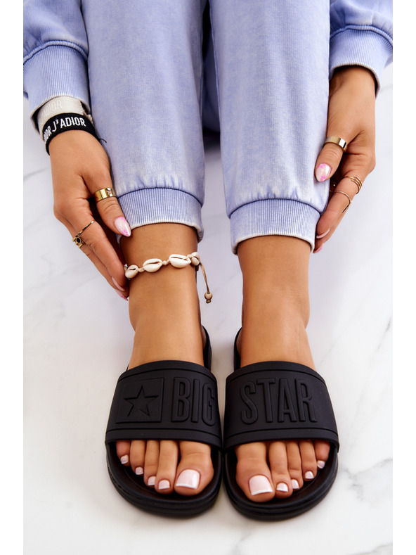 BIG STAR SHOES Modne ženske papuče Big Star - crne
