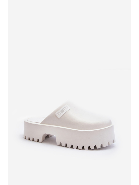 BIG STAR SHOES Ženske papuče na masivnom potplatu Big Star White