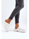 BIG STAR SHOES Ženske papuče na masivnom potplatu Big Star White