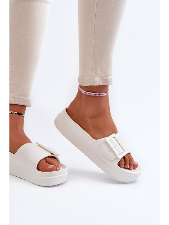 BIG STAR SHOES Ženske pjenaste papuče s platformom i kopčom Big Star