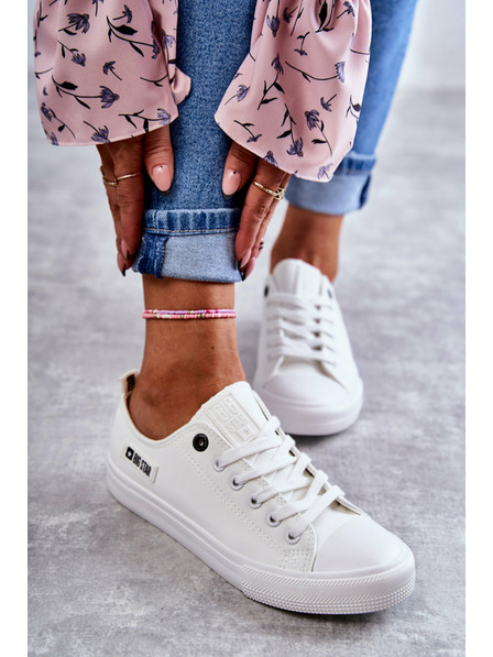 BIG STAR SHOES Ženske niske kožne tenisice Big Star White