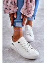 BIG STAR SHOES Ženske niske kožne tenisice Big Star White