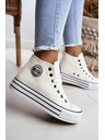BIG STAR SHOES Ženske visoke tenisice Big Star - bijele